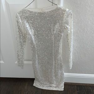 B. DARLIN White Sequin Cocktail Dress